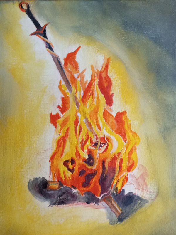 Dark Souls Fire (Original Painting)