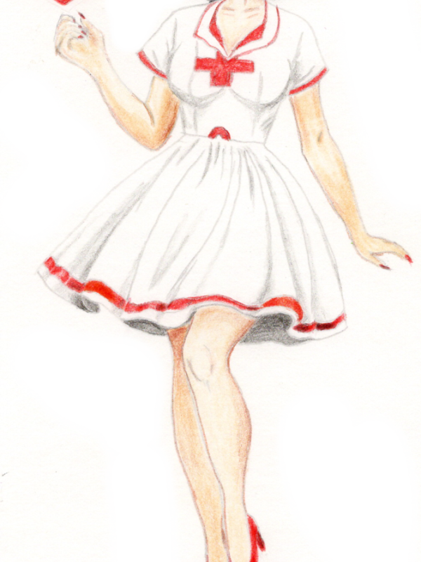 Nurse Noir (Original Drawing)